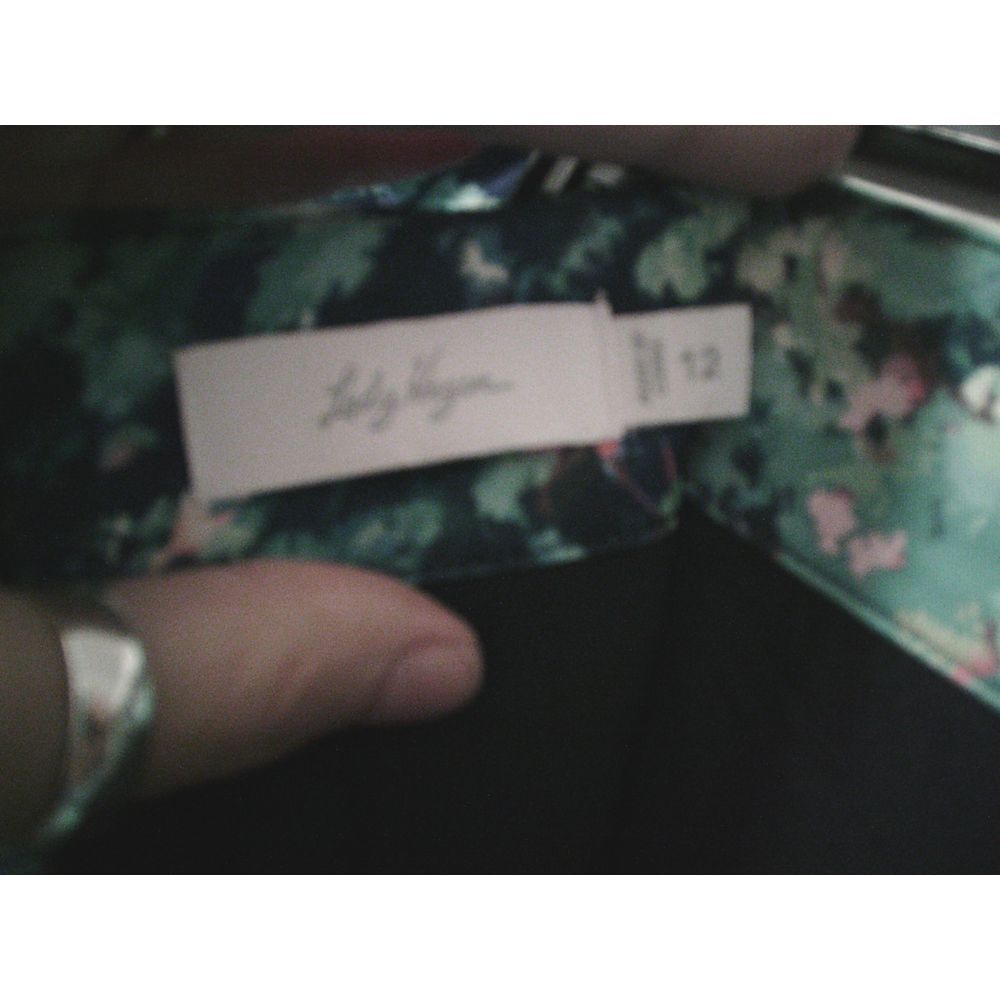 Lady Morgan Floral Print Pleated Mini Skirt in Mint Green and Navy Blue Pattern - Picture 3 of 3